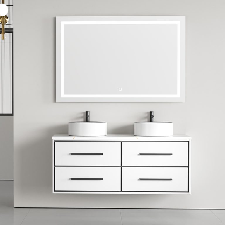 Floating Vanity with Integrated Sink