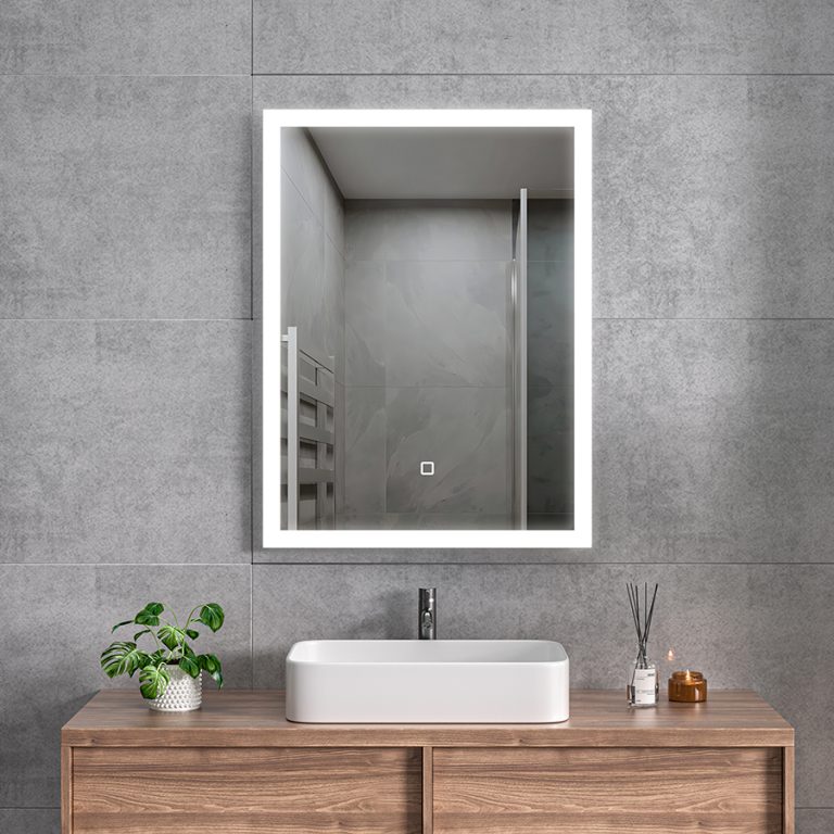 Vertical Backlit Bathroom Mirror