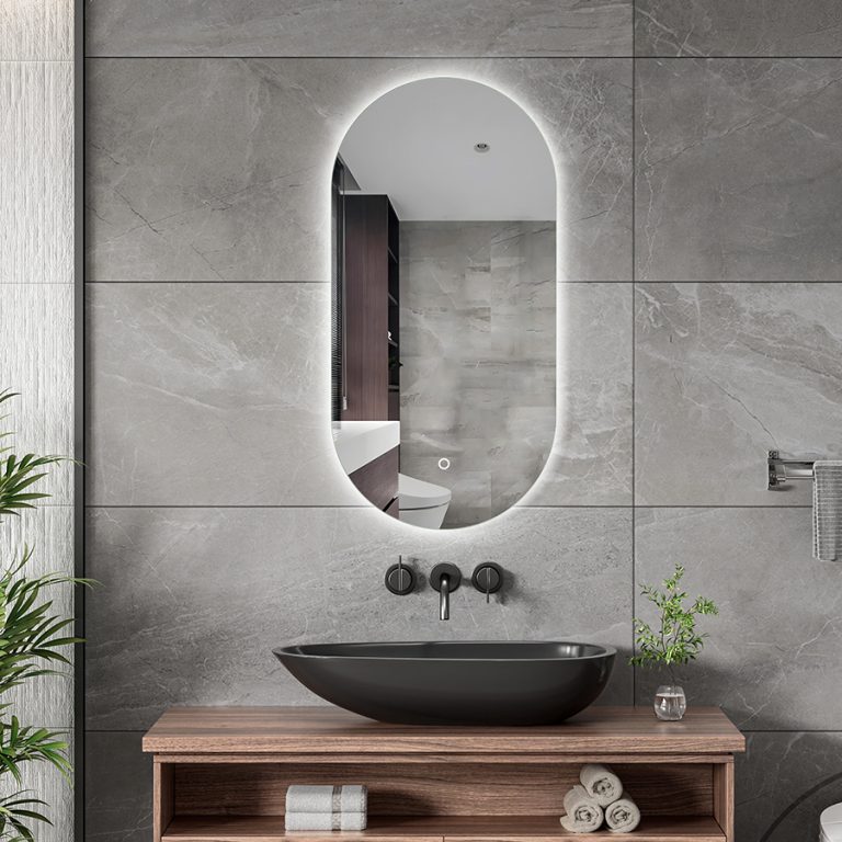 Backlit Capsule Bathroom Mirror