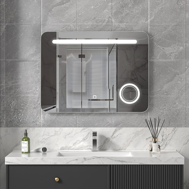 Top Light Mirror with Magnifying Mirror