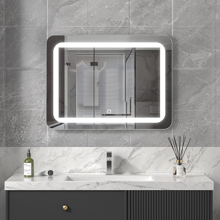 Inset LED Border Bathroom Mirror