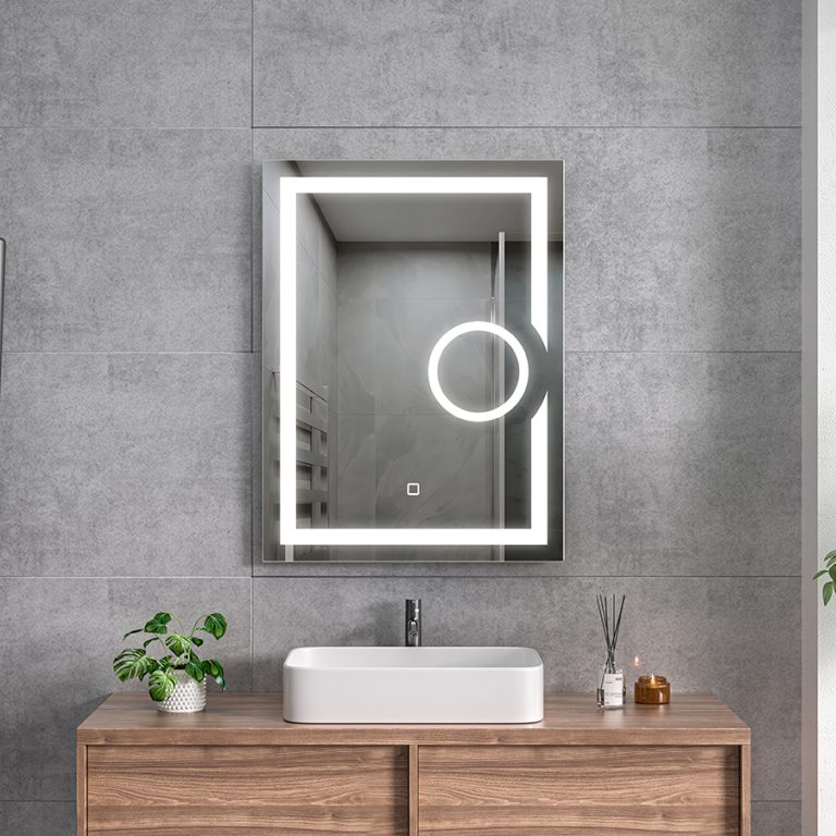 Smart Bathroom Mirror with Magnifying Mirror