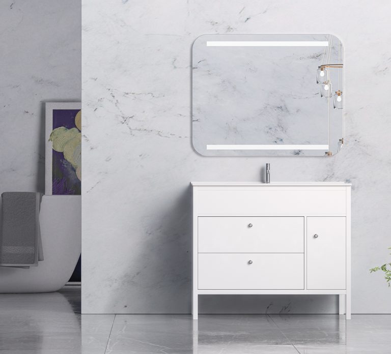 Wood Finish Bathroom Vanity