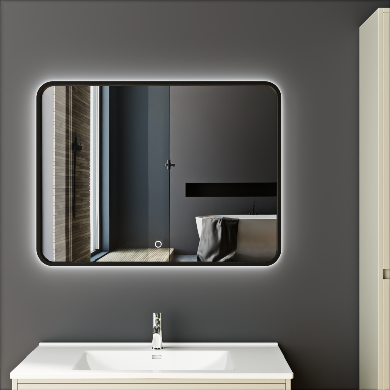 Horizontal LED Bathroom Mirror