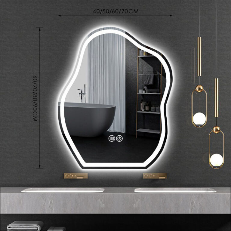 Asymmetrical LED Bathroom Mirror