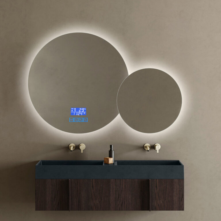 Double Round LED Bathroom Mirror