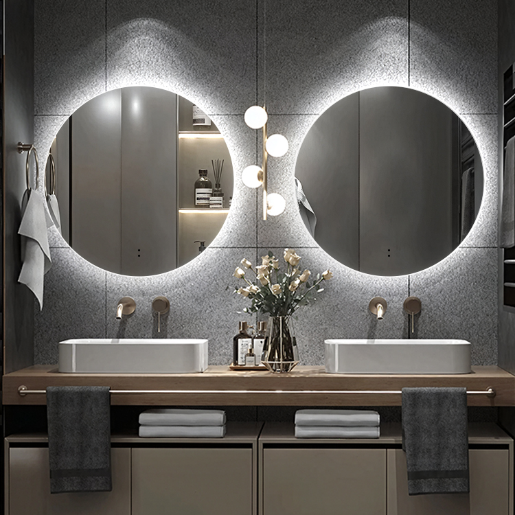 Double Round Bathroom Mirror