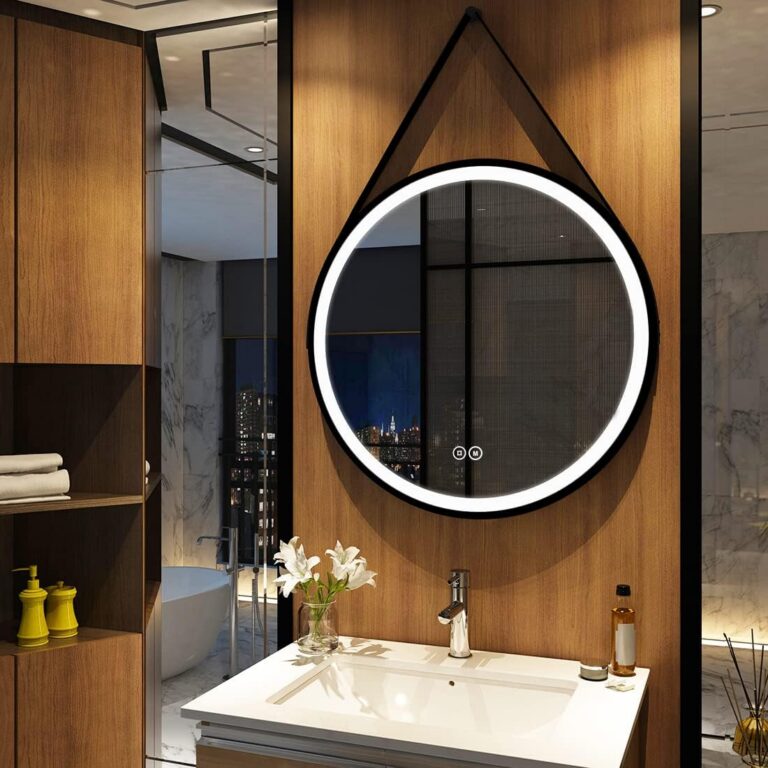 Hanging Round Bathroom Mirror