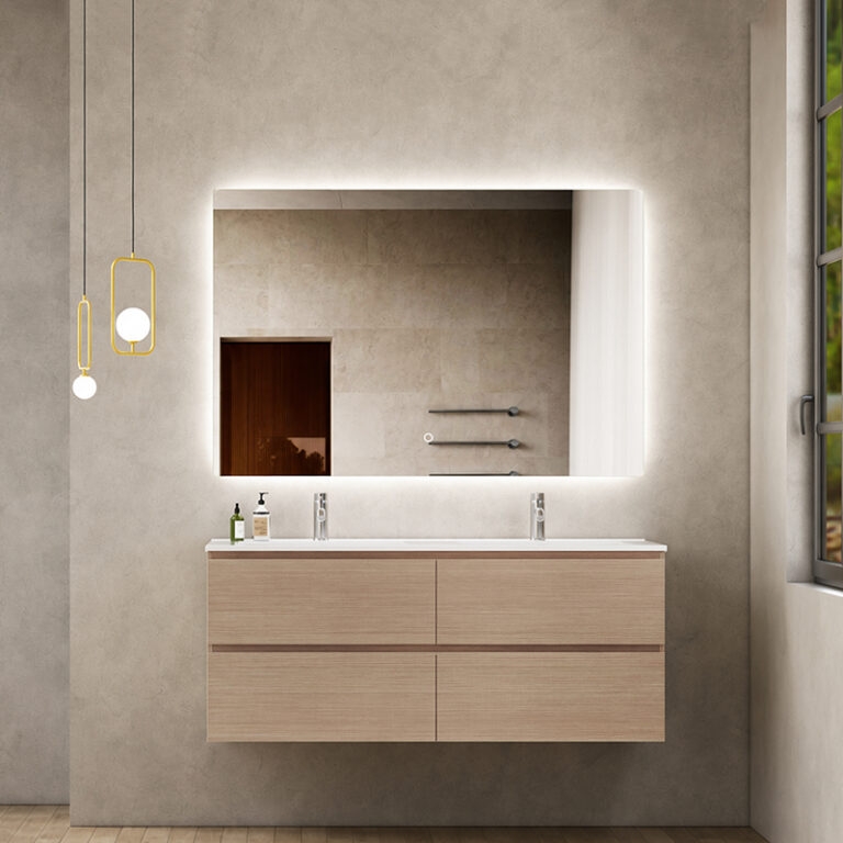 Modern Oak Floating Bathroom Vanity